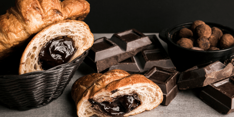 Receita de pão de nutella.