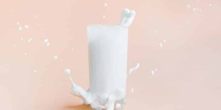 Copo de leite representando o refluxo silencioso.